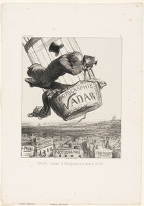 Nadar Elevating Photography to the Heights of Art, plate 367 from Souvenirs d’artistes by Honoré Victorin Daumier