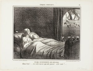 One of the Disadvantages of Living in the Basement. “Look, here are some more that grew last night...,” plate 15 from Croquis Parisiens