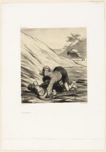 The Ass and Two Thieves, plate 75 from Souvenirs d’artistes