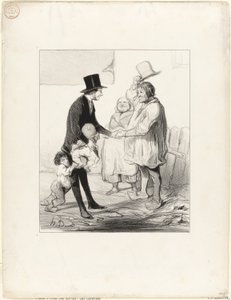 The Election Hoax. “My dear friend... do not think that I have come to ask you for your vote. I respect the independence of opinion too much for that. It is the Baroness who said to me: " Go see that poor Galouzet, tell his little wife that she is neglecti by Honoré Victorin Daumier
