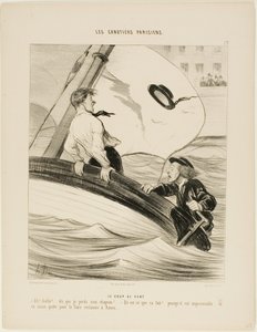 The Gust of Wind, plate 17 from Les Canotiers Parisiens