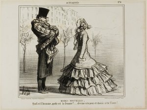 The New Fashion. Which is the man, which is the woman?... make your guess if you can and choose if you dare, plate 270 from Actualities