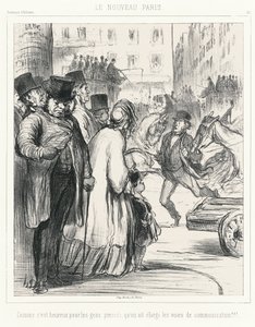 The New Paris. How fortunate for those in a hurry that the avenues have been widened!!!, plate 301 from Souvenirs d’artistes