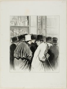 The Thermometer of the Engineer Chevalier, Plate 5 from Paris Winter by Honoré Victorin Daumier