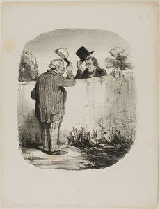 Two Good Neighbors, Plate 25 from Tenants and Landlords by Honoré Victorin Daumier