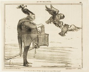 Two Grand Dukes Leaving for Sebastopol, plate 166 from Actualités by Honoré Victorin Daumier