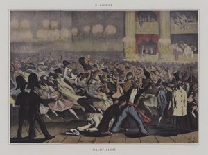 Galop Final (Colour Lithograph) by Honore (after) Daumier