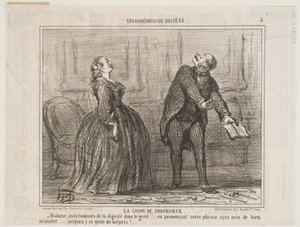 A Lesson from the Professor by Honoré Daumier