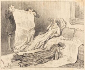Subscribers Receiving Their Newspaper by Honoré Daumier