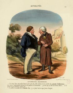 Current Events No. 197: Californian Shareholders. - I paid five thousand francs yesterday for the price... by Honoré Daumier