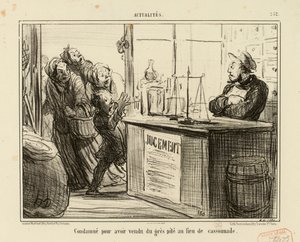 News No. 252: Condemned for Selling Crushed Sandstone Instead of Brown Sugar by Honoré Daumier