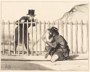 Ah! Well... the convoy... can boast of escaping... by Honoré Daumier