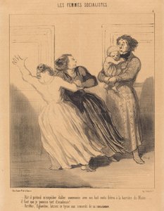 Ah! He intends to prevent me from going... by Honoré Daumier