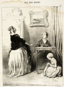 Ah!... What a strange education you give your daughter?... by Honoré Daumier