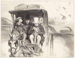 Come on then ... damn it, coachman ... by Honoré Daumier