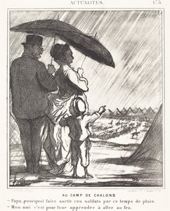 At the Camp of Chalons by Honoré Daumier