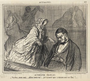 At the French Theatre... by Honoré Daumier