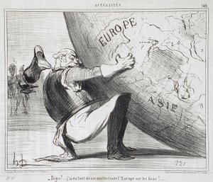 Wow!...I was wrong to take on all of Europe! by Honoré Daumier