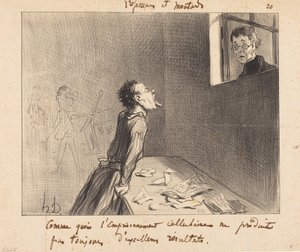 How solitary confinement... by Honoré Daumier