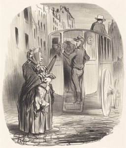 Sorry, Citizen... I Do Not Receive Dogs... by Honoré Daumier