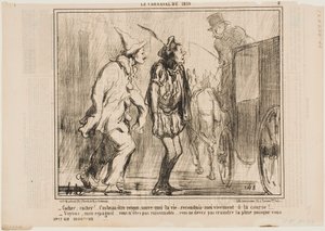 Driver, driver, you cannot reject me by Honoré Daumier