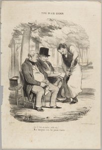 Is your wine at least good!..., number 7 from the series When You Have Bad Luck from Le Charivari by Honoré Daumier