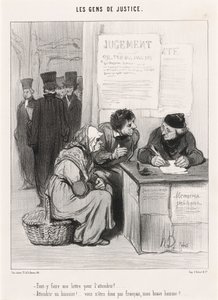 Should I Write a Letter to Soften Him? by Honoré Daumier