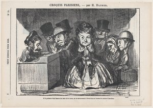 If Patience Had Disappeared All Over the World, One Would Surely Find It Again at a Bus Station in Paris, from "Parisian Sketches" by Honoré Daumier