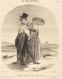 He Admires the Beauties of Nature - Plaine St. Denis by Honoré Daumier