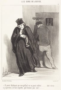 It seems... that my fellow is a great scoundrel... by Honoré Daumier