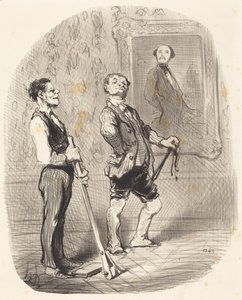Three Months Ago, Sir Viscount Posed... Like That... by Honoré Daumier