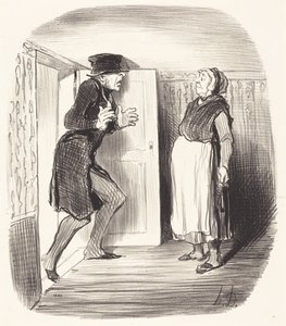 Inconvenience of Visiting an Attic Without Precaution by Honoré Daumier