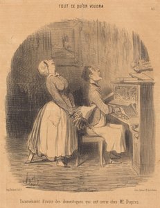 Inconvenience... of Servants Who Served at Mr. Duprez by Honoré Daumier