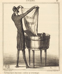 I Wash in Vain, the Old Color... by Honoré Daumier