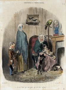 I do not rent to people with children! by Honoré Daumier