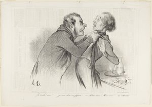 I cheat? me? ..., number 11 from the series Sketches of Expressions from Le Charivari by Honoré Daumier