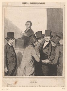 Caricature of Two Candidates After the Election Results by Honoré Daumier