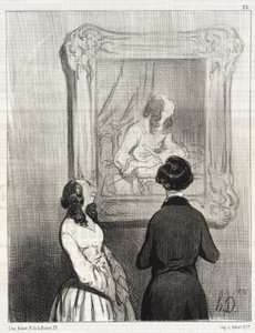 The Artist Represented Me at the Moment I Write... by Honoré Daumier