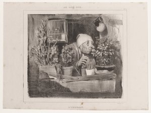 Smell (The Five Senses), from La Caricature by Honoré Daumier