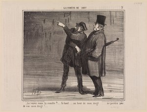 Do You See It, the Comet? (The Comet of 1857, Plate 5) by Honoré Daumier