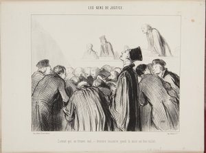 The Lawyer Who Feels Unwell, Last Resort When the Case is Very Sick by Honoré Daumier