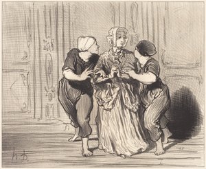 The Fair Sex at the Swimming School by Honoré Daumier