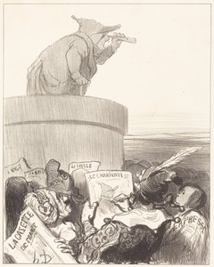 The Constitutionalist Contemplating the Political Horizon by Honoré Daumier