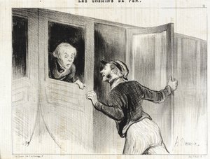 The Danger of Falling Asleep While Traveling by Honoré Daumier