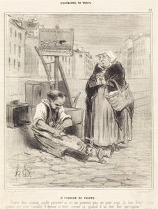 The Dog Shearer by Honoré Daumier