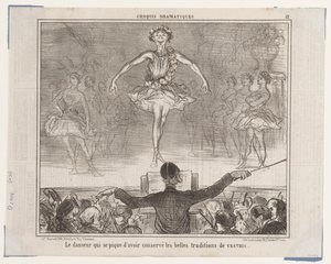 The Dancer Who Claims to Have... (Dramatic Sketches), from Le Charivari by Honoré Daumier