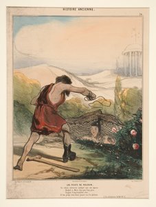 The Nets of Vulcan. That vile locksmith knowing that his wife...from Ancient History by Honoré Daumier