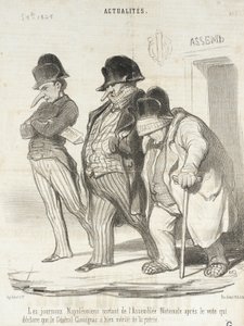 The Napoleonic Journals Leaving the National Assembly after the Vote by Honoré Daumier