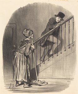 Is My Wife at Home? by Honoré Daumier