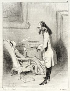 Madame, how do you find this cigarette? by Honoré Daumier
